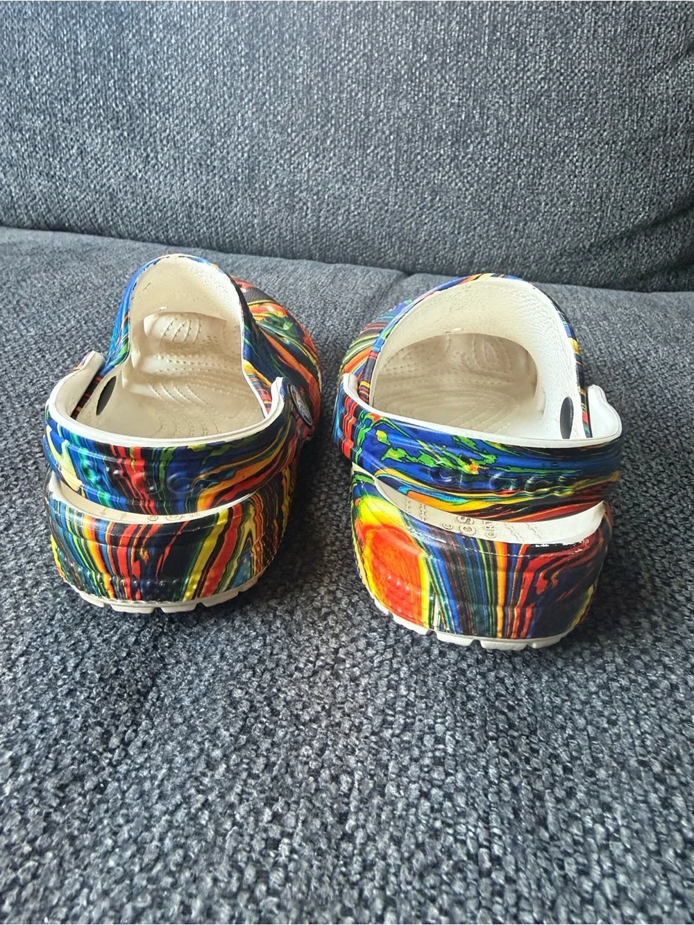 Colorful Rainbow Swirl Kids Crocs C-10